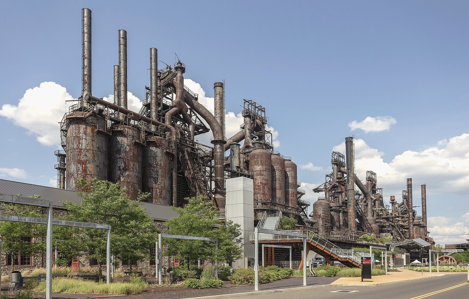 Preserved Bethlehem Steel blast furnaces at SteelStacks